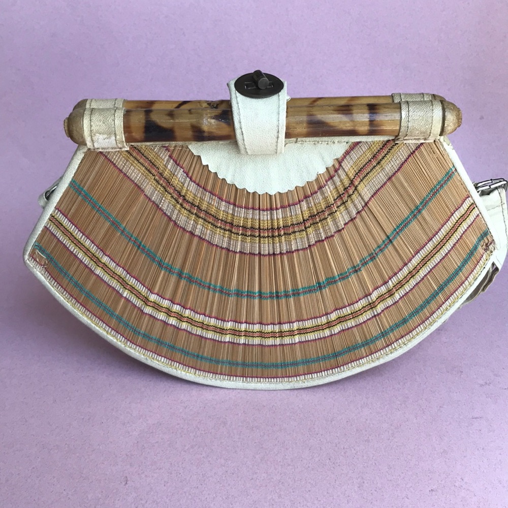 Vintage 50’s straw shell shaped bag - Picture 4 of 8
